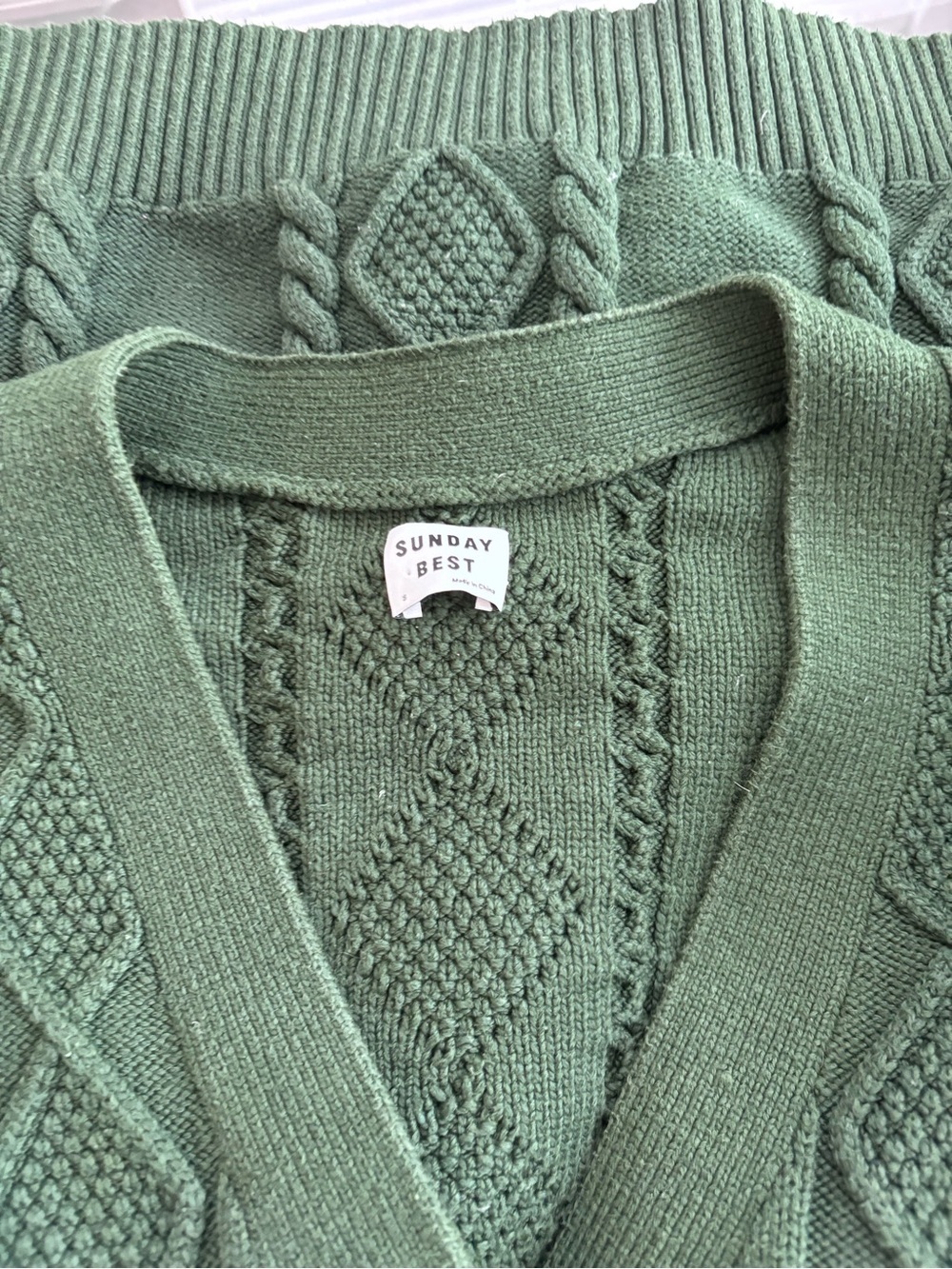 ARITZIA Sunday Best Evergreen Peggy Cardigan Size SMALL - Picture 9 of 14